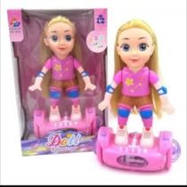 Boneca Hoverboard Bate Volta Com Luzes e Som Skate Giratória