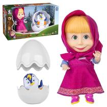 Boneca Infantil 17cm Masha E O Pinguim Cotiplas Brinquedos