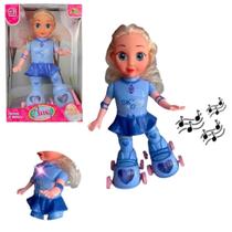Boneca Infantil Com Luzes Patina Anda Canta Dança Amy