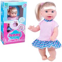 Boneca Infantil Feita Em Vinil Menina Fala E Ensina Frases Em Inglês 31cm Brinquedos Super Toys