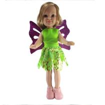 Boneca Infantil Ketty Fada Com Asas Brilhantes