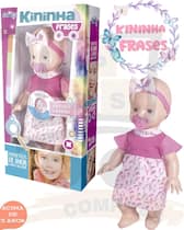 Boneca Infantil Menina Que Fala Kininha Frases Brinquedo Faz De Conta 40 cm Boneca Infantil Menina Que Fala Kininha Frases Brinquedo Faz De Conta 40 cm