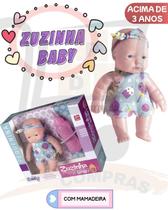 Boneca Infantil Menina Zuzinha Baby Com Mamadeira Brinquedo Faz De Conta