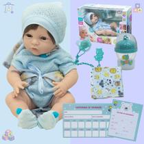 Boneca Infantil Menino Masculino New Born Chupeta Led Maternidade Menina Presente Natal Boneca