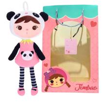 Boneca Infantil Metoo Jimbao Panda de Pelucia c/ Sacola com Toque Aveludado pra Todas as Idades Boneca Infantil Metoo Jimbao Panda de Pelucia c/ Sacola com Toque Aveludado pra Todas as Idades