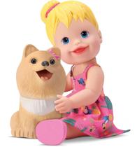Boneca Infantil My Little Menina e Cãozinho Vinil Acessórios