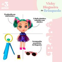 Boneca Infantil para Meninas Vicky Blogueira Com Acessórios Brinquedos Dia das Crianças