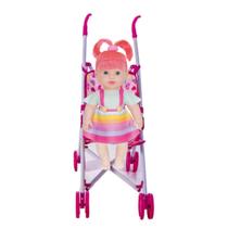 Boneca Infantil Pepita Color Sapekinha + Carrinho Passeio Boneca Infantil Pepita Color Sapekinha + Carrinho Passeio