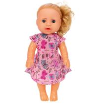 Boneca Infantil Princesa Loira Vestido Rosa 30cm Rubbie Boneca Infantil Princesa Loira Vestido Rosa 30cm Rubbie