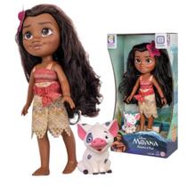 Boneca Infantil Princesa Moana e Porquinho Pua Cotiplás