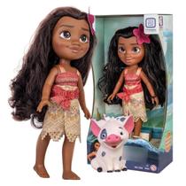 Boneca Infantil Princesa Moana E Pua Disney Cotiplás
