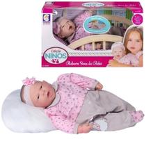 Boneca Infantil Reborn Baby Ninos Bebê 50cm Para Meninas e Meninos Articulado Peso de Bebezinho