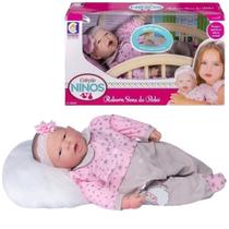 Boneca Infantil Reborn Baby Ninos Bebê 50cm Para Meninas e Meninos Articulado Peso de Bebezinho