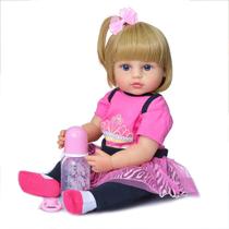 Boneca infantil Reborn Wamdoll Realistic Sweet Face 55 cm com acessórios