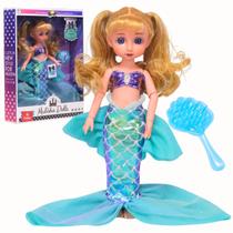 Boneca Infantil Sereia Articulada C/ Acessório 30cm - Castela Boneca Infantil Sereia Articulada C/ Acessório 30cm - Castela