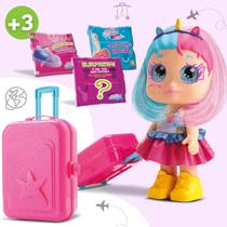 Boneca Infantil Vinil Diver Surprise Vamos Viajar Mala Boneca Infantil Vinil Diver Surprise Vamos Viajar Mala