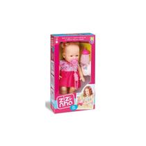 Boneca infantil zizinha faz xixi com fralda e chupetinha - Divertoys