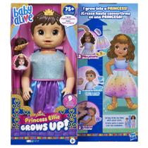 Boneca interativa Baby Alive Princess Ellie cresce com cabelos castanhos