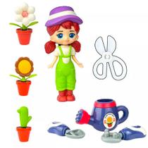 Boneca Jardineira Tools Set com ferramentas de jardinagem