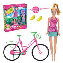 Boneca Joyce Bike + Acessórios Brinquedo Menina Infantil - ART BRINK