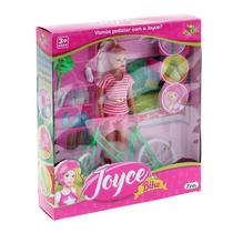 Boneca Joyce com Bicicleta Acessórios Articulada Tipo Barbie - Art Brink