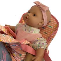 Boneca Judy Minha 1ª Oração + Bolsa Canguru Carregar Bebê