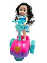 Boneca Julia Scooter Gira 360 Com Luz E Som Infantil