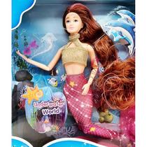 Boneca Kaibibi Sereia Mundo da Água Cabelo Castanho WG175 - Kaibibi Boneca Kaibibi Sereia Mundo da Água Cabelo Castanho WG175 - Kaibibi