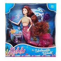 Boneca Kaibibi Sereia Mundo da Água Cabelo Castanho WG175 - Kaibibi