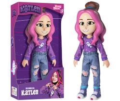 Boneca Katlen Dos Rosa Youtuber Infantil Articulada 26Cm