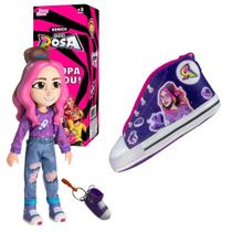 Boneca Katlen Turma Dos Rosa Com Chaveiro e Bolsa Tênis - Nova Brink Boneca Katlen Turma Dos Rosa Com Chaveiro e Bolsa Tênis - Nova Brink