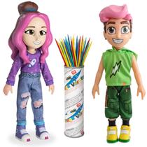 Boneca Katlen + Void Dos Rosas Bonecos Vinil + Pega Vareta