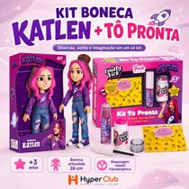 Boneca Ketlen Youtuber Dos Rosas 26cm + Kit Tô Pronta Maquiagem Batom Blush Sombra Hipoalergênico Boneca Ketlen Youtuber Dos Rosas 26cm + Kit Tô Pronta Maquiagem Batom Blush Sombra Hipoalergênico