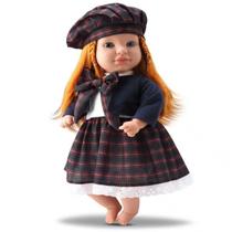 Boneca Keyte Estilo Londres Ruiva 42cm com Roupa Inglesa