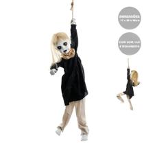 Boneca Kiara Terror Som Movimento Luz Halloween 90cm Cromus