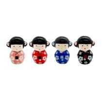 Boneca Kokeshi Decorativa 8x5cm em Porcelana