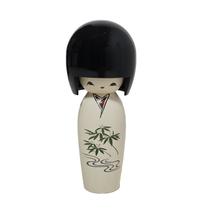 Boneca Kokeshi Yuriko Bege 14,0 cm Boneca Kokeshi Yuriko Bege 14,0 cm