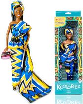 Boneca KOOLOREZ Aisha 12,5" de vinil preto com articulações móveis