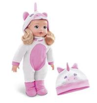 Boneca Lari Roupinha De Unicórnio Com Touca P/ Criança Boneca Lari Roupinha De Unicórnio Com Touca P/ Criança
