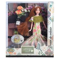 Boneca Leticia Classica - Boneca de Colecao - Verde com vermelho HONGYAO Boneca Leticia Classica - Boneca de Colecao - Verde com vermelho HONGYAO