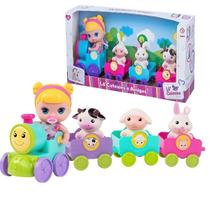 Boneca Lil Cutesies Trenzinho e Amigos Animaizinhos Cotiplás