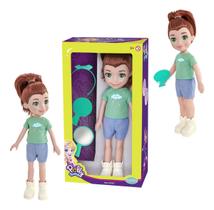 Boneca Lila Amiga Da Polly Pocket + Acessorios De Pentear - Pupee