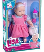 Boneca Lisa 40cm - Faz Xixi de Verdade C/ Acess. - Supertoys