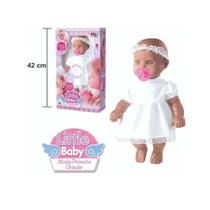 Boneca Little Baby Negra Minha Primeira Oração Milk Brinquedos