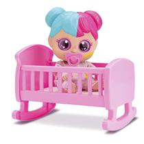 Boneca Little Dolls Alive Bercinho Glitter com chupeta - Divertoys Boneca Little Dolls Alive Bercinho Glitter com chupeta - Divertoys