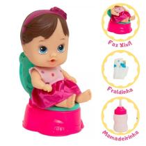 Boneca Little Dolls Faz Xixi Castanho