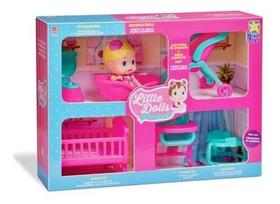 Boneca Little Dolls Kit Casinha Completo Diver Toys