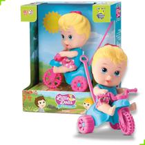 Boneca Little Dolls Playground Triciclo Menina - Divertoys