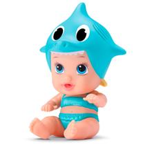 Boneca Little Dolls Tubarãozinho Com Rouba De Tubarão Colorida Divertoys