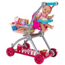 Boneca Little Mommy Bebê e Carrinho de Compras - X1038 - Mattel